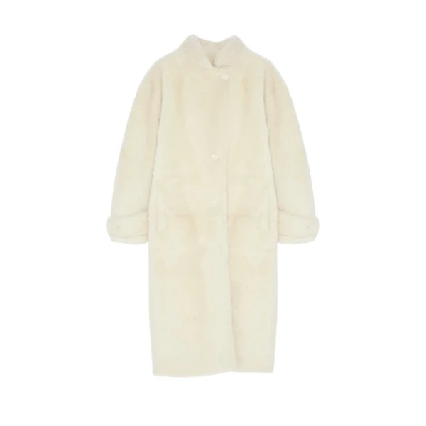 Yves Salomon Merino Officer Coat 587529 nobg