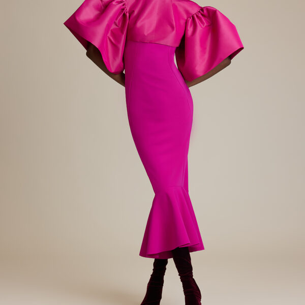 Greta Constantine Laudine Puff Sleeve Dress Laudine Puff Sleeve Dress Clothing Canadian Designer Luxury Shoes 