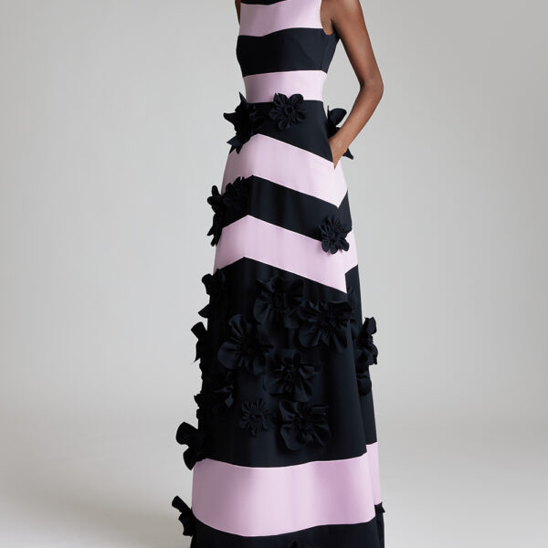 Greta Constantine Strapless Gown Ranka Two Tone Strapless Gown Clothing Canadian Designer Luxury Shoes 