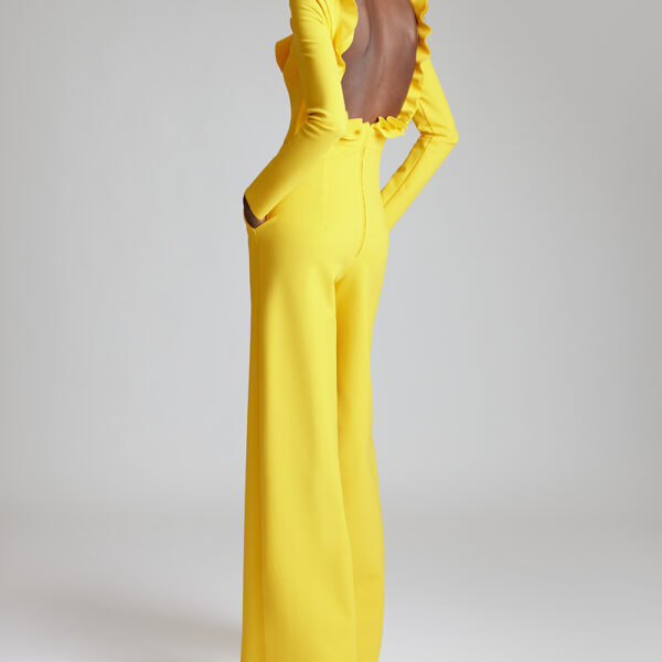 Greta Constantine Rancesca Ruffle Jumpsuit Rancesca Ruffle Jumpsuit Clothing Canadian Designer Luxury Shoes 
