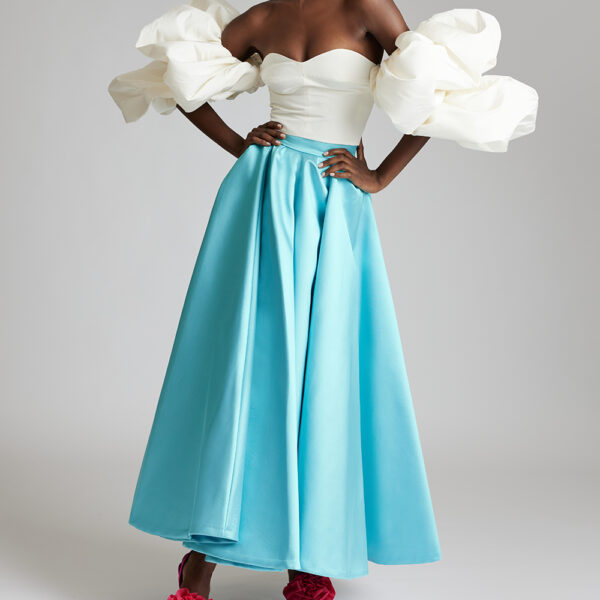 Greta Constantine Hexter Ruffle Sleeve Top Hexter Ruffle Sleeve Top Clothing Canadian Designer Luxury Shoes 