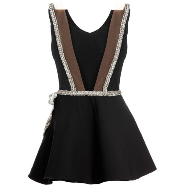 Loulou Brand Black Mini Dress Open-Back Crêpe Black Mini Dress Clothing clothing Luxury Shoes 