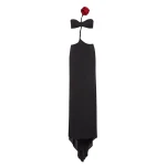Magda Butrym 3D rose jersey gown in black scaled95913 nobg