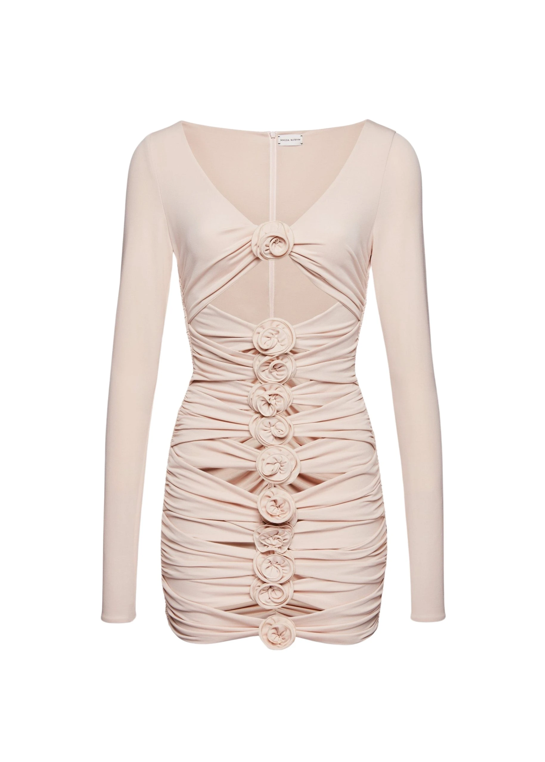 Magda Butrym Bandage flower dress in beige scaled46870 nobg Magda Butrym Bandage flower dress in beige scaled46870 nobg