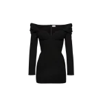 Magda Butrym Bustier and off shoulder mini dress in black scaled84969 nobg