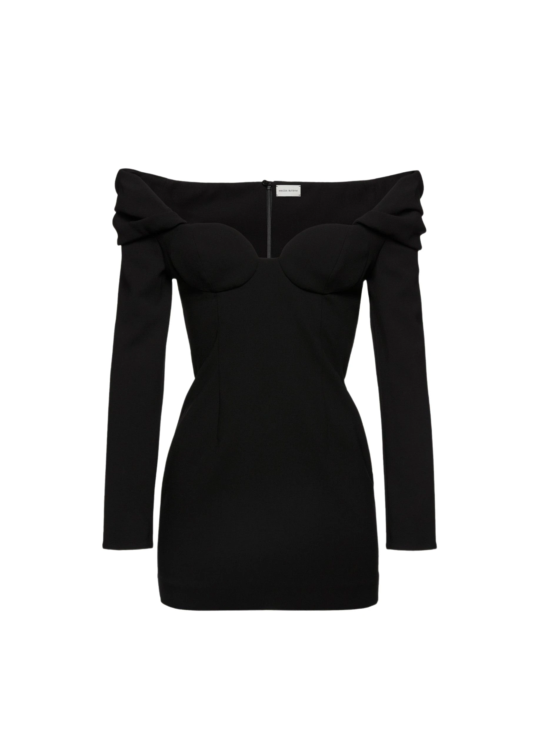 Magda Butrym Bustier and off shoulder mini dress in black scaled84969 nobg Magda Butrym Bustier and off shoulder mini dress in black scaled84969 nobg