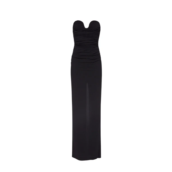 Magda Butrym Bustier maxi dress in black scaled82471 nobg