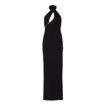 Magda Butrym Button detail jersey maxi dress in black scaled12375 nobg