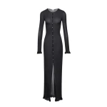 Magda Butrym Button down knitwear dress in slate scaled49154 nobg
