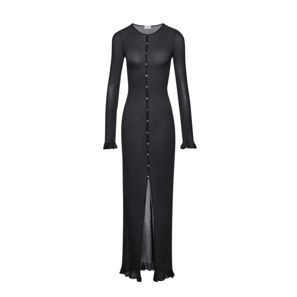 Magda Butrym Button down knitwear dress in slate scaled49154 nobg