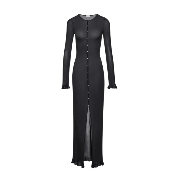 Magda Butrym Button down knitwear dress in slate scaled49154 nobg