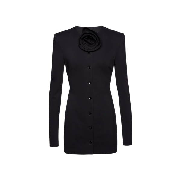 Magda Butrym Button down mini dress in black scaled75817 nobg