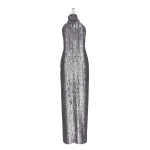 Magda Butrym Choker sequin maxi dress in silver scaled57157 nobg