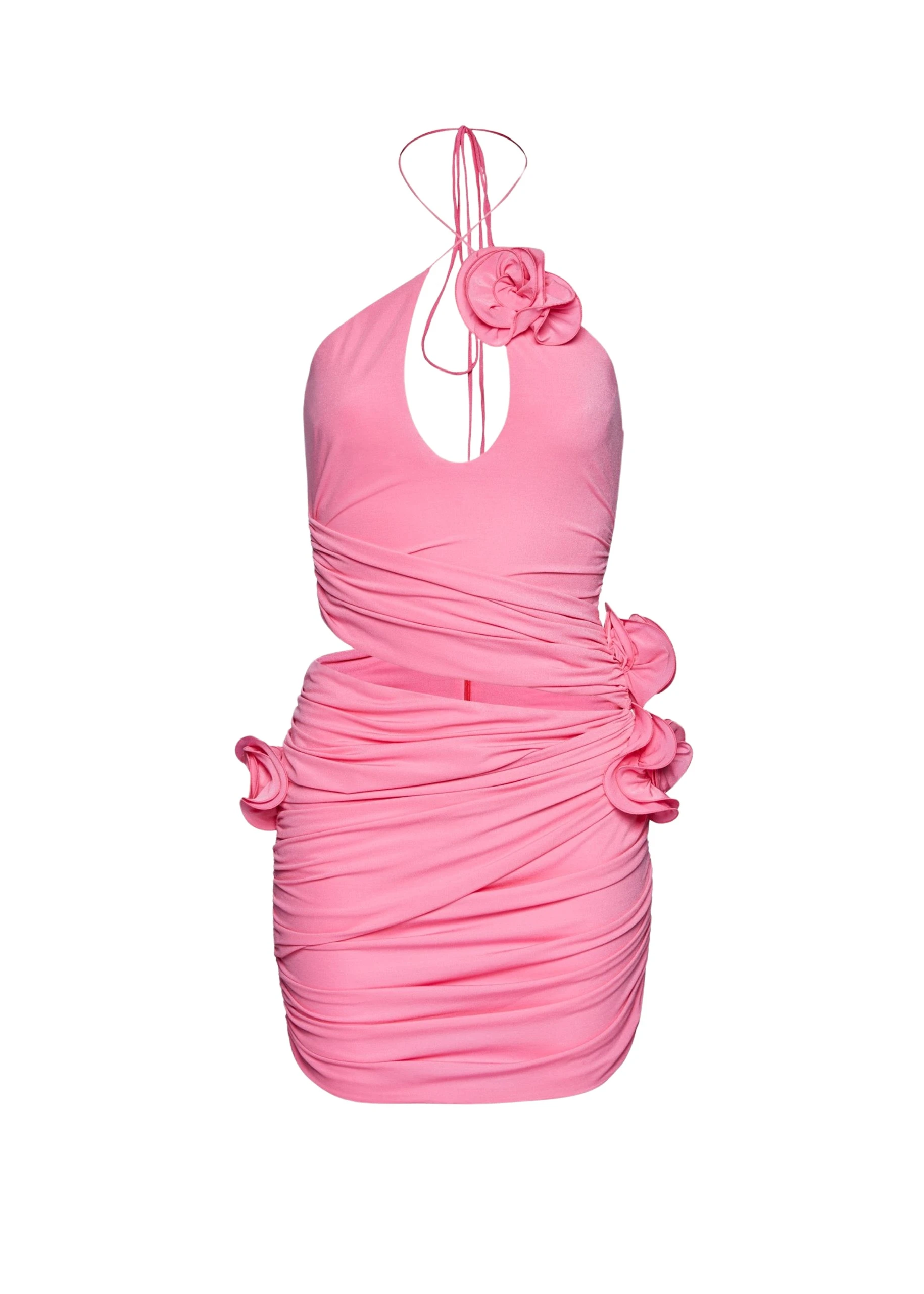 Magda Butrym Crisscross cutout mini dress in pink scaled58421 nobg Magda Butrym Crisscross cutout mini dress in pink scaled58421 nobg