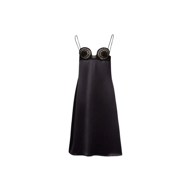 Magda Butrym Crochet bustier midi dress in black scaled97860 nobg