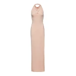 Magda Butrym Draped jersey maxi halter dress in beige scaled58339 nobg