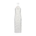 Magda Butrym Floral print devore strappy halter midi dress in cream scaled18548 nobg