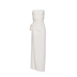 Magda Butrym Gathered strapless maxi dress in cream scaled34100 nobg