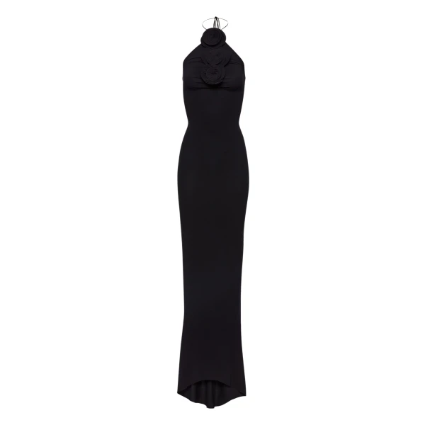 Magda Butrym Halter maxi dress in black scaled30745 nobg
