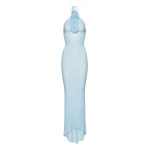Magda Butrym Halter maxi dress in blue scaled12547 nobg