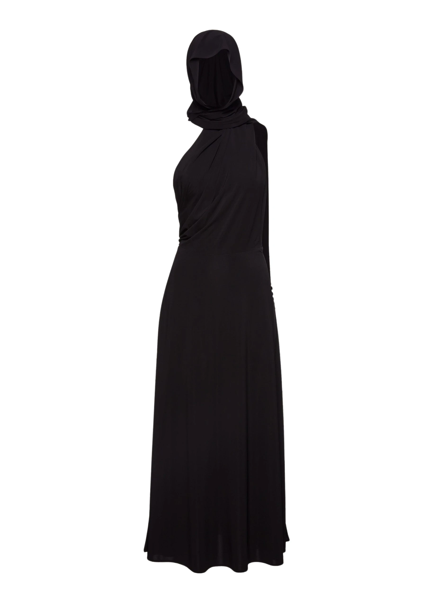 Magda Butrym Hooded jersey midi dress in black scaled59604 nobg Magda Butrym Hooded jersey midi dress in black scaled59604 nobg