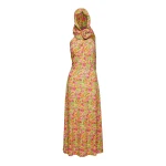 Magda Butrym Hooded jersey midi dress in yellow print scaled71316 nobg
