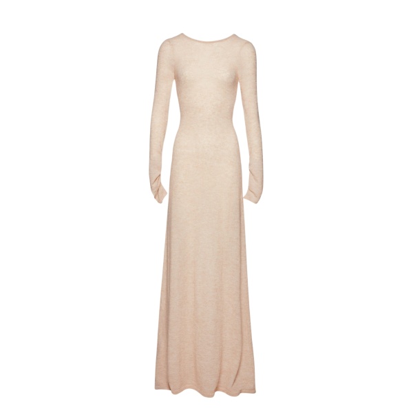 Magda Butrym Knit backless maxi dress in beige scaled82748 nobg