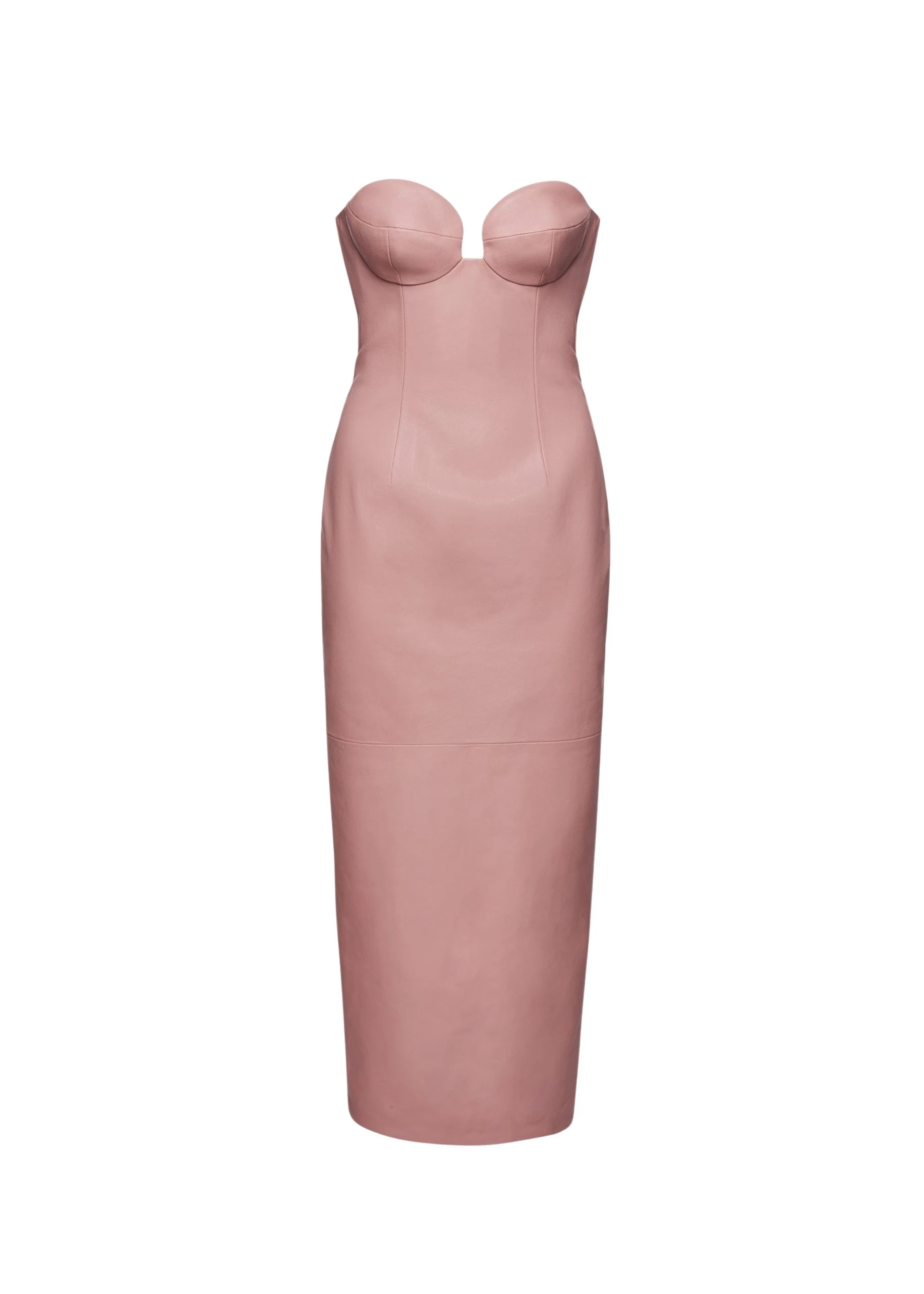 Magda Butrym Leather bustier midi dress in pink scaled62077 nobg Magda Butrym Leather bustier midi dress in pink scaled62077 nobg