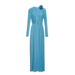Magda Butrym Long sleeve jersey gown in blue scaled85633 nobg