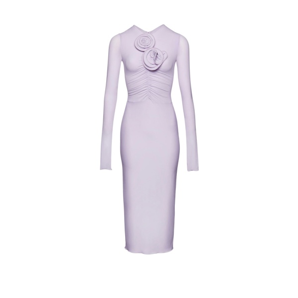 Magda Butrym Long sleeve jersey midi dress in lilac scaled50482 nobg