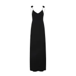 Magda Butrym Long slip dress in black scaled45208 nobg
