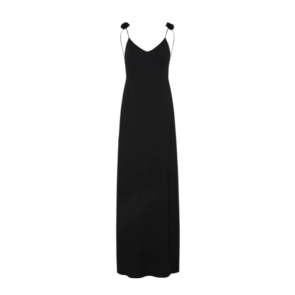 Magda Butrym Long slip dress in black scaled45208 nobg