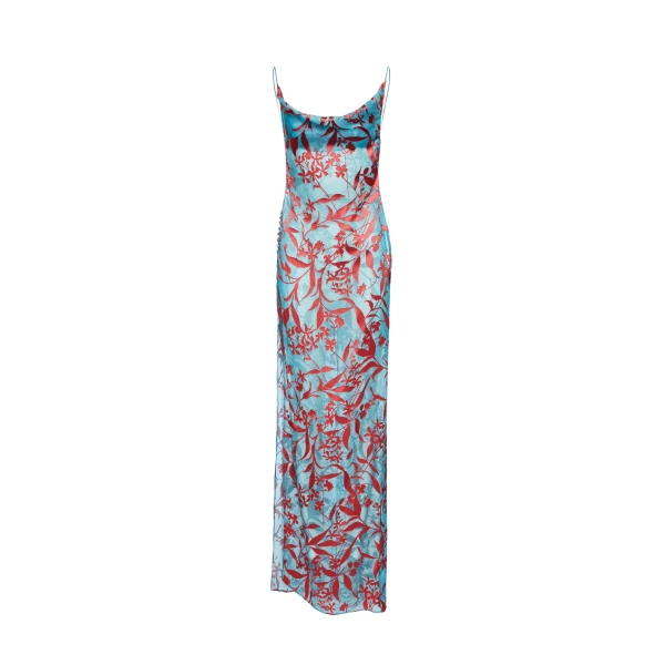 Magda Butrym Long slip dress in blue print scaled93784 nobg