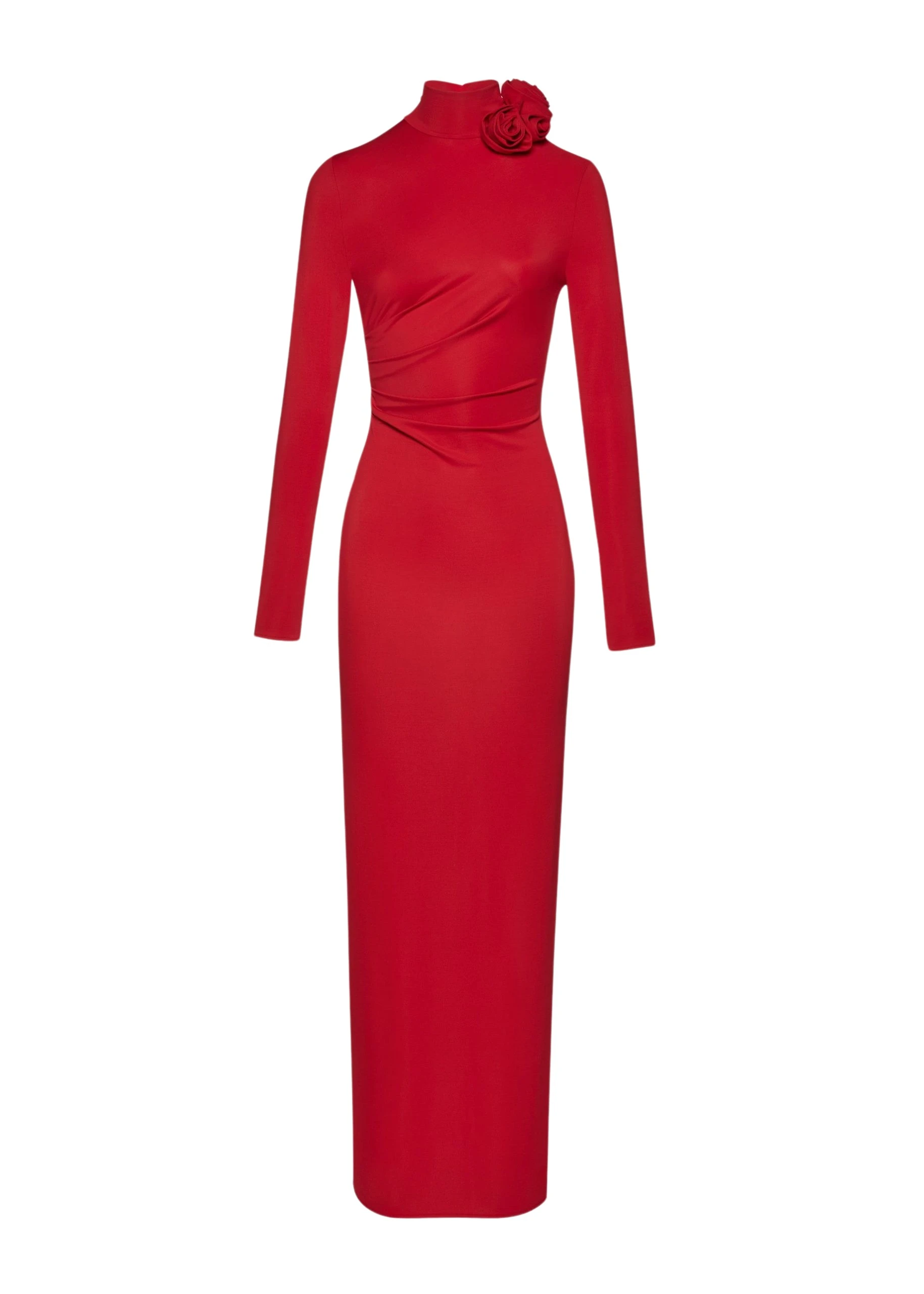 Magda Butrym Mock neck jersey maxi dress in red scaled74505 nobg Magda Butrym Mock neck jersey maxi dress in red scaled74505 nobg