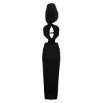 Magda Butrym Open back cutout midi dress in black scaled44989 nobg