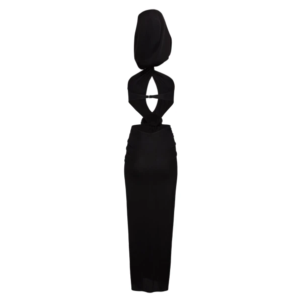 Magda Butrym Open back cutout midi dress in black scaled44989 nobg