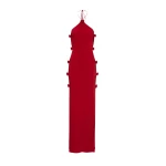 Magda Butrym Open side rosette halter jersey maxi dress in red scaled25793 nobg