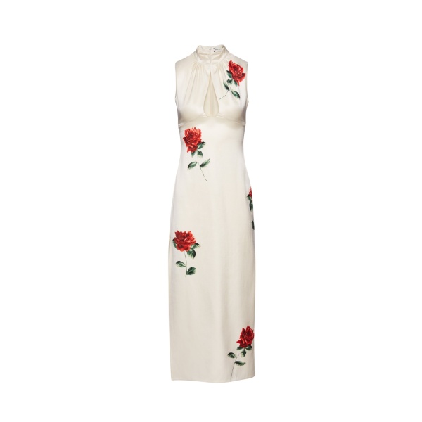 Magda Butrym Rose stamped cutout midi dress in cream scaled23031 nobg