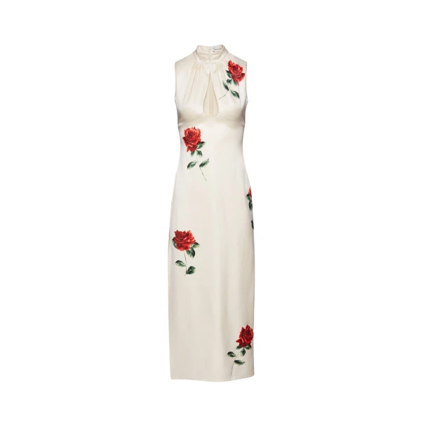 Magda Butrym Rose stamped cutout midi dress in cream scaled23031 nobg