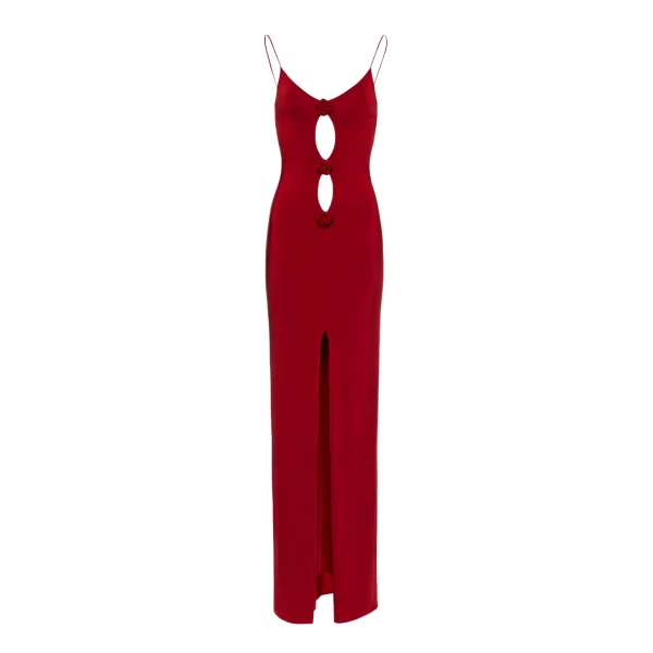 Magda Butrym Rosette jersey tank dress in red scaled75515 nobg