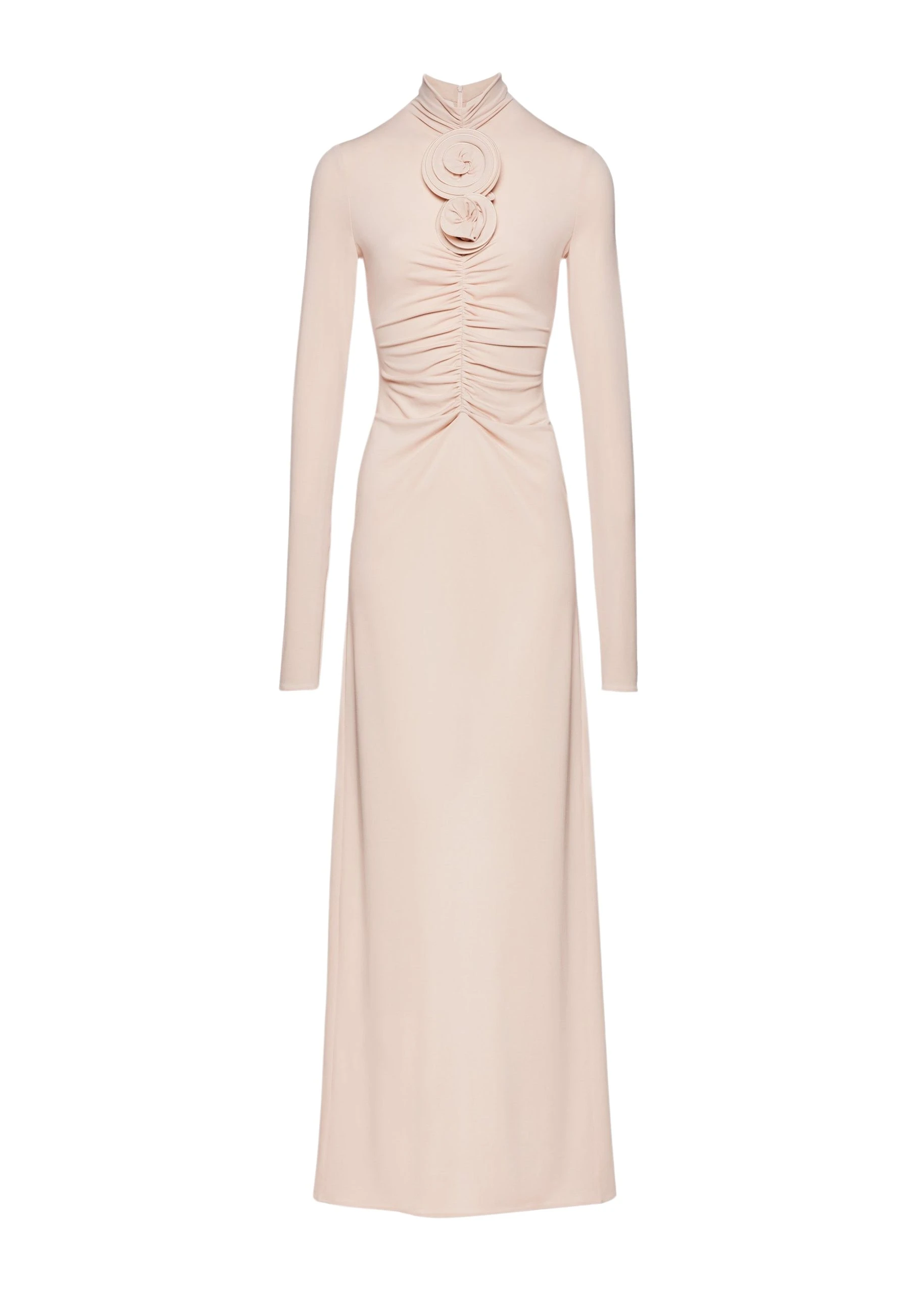 Magda Butrym Ruched floral applique maxi dress in beige scaled40981 nobg Magda Butrym Ruched floral applique maxi dress in beige scaled40981 nobg