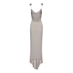 Magda Butrym Ruched maxi jersey tank dress in grey scaled81418 nobg