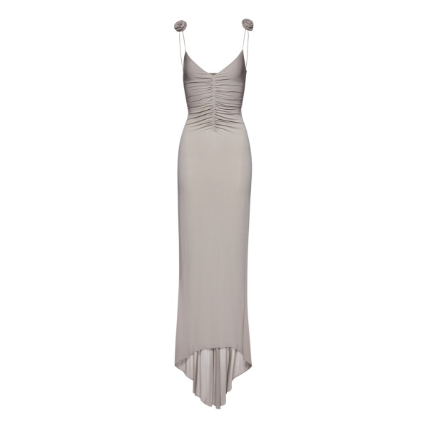 Magda Butrym Ruched maxi jersey tank dress in grey scaled81418 nobg