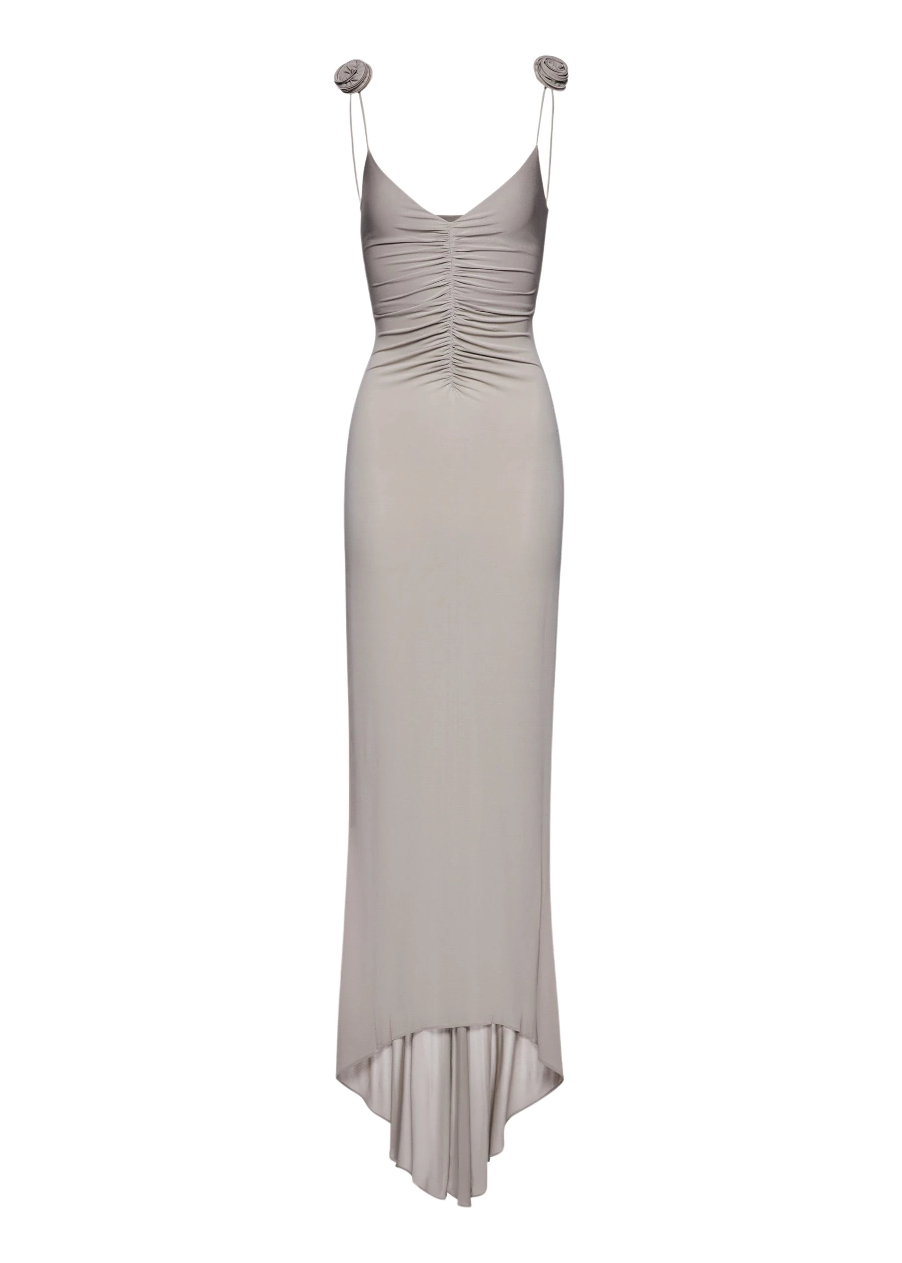Magda Butrym Ruched maxi jersey tank dress in grey scaled81418 nobg Magda Butrym Ruched maxi jersey tank dress in grey scaled81418 nobg