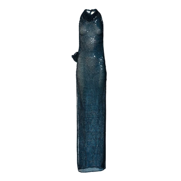 Magda Butrym Sequin halter gown in navy scaled14100 nobg