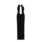 Magda Butrym Strapless plunge maxi dress in black scaled91054 nobg