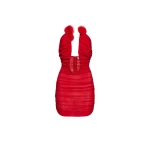 Magda Butrym Strapless plunge mini dress in red scaled58195 nobg