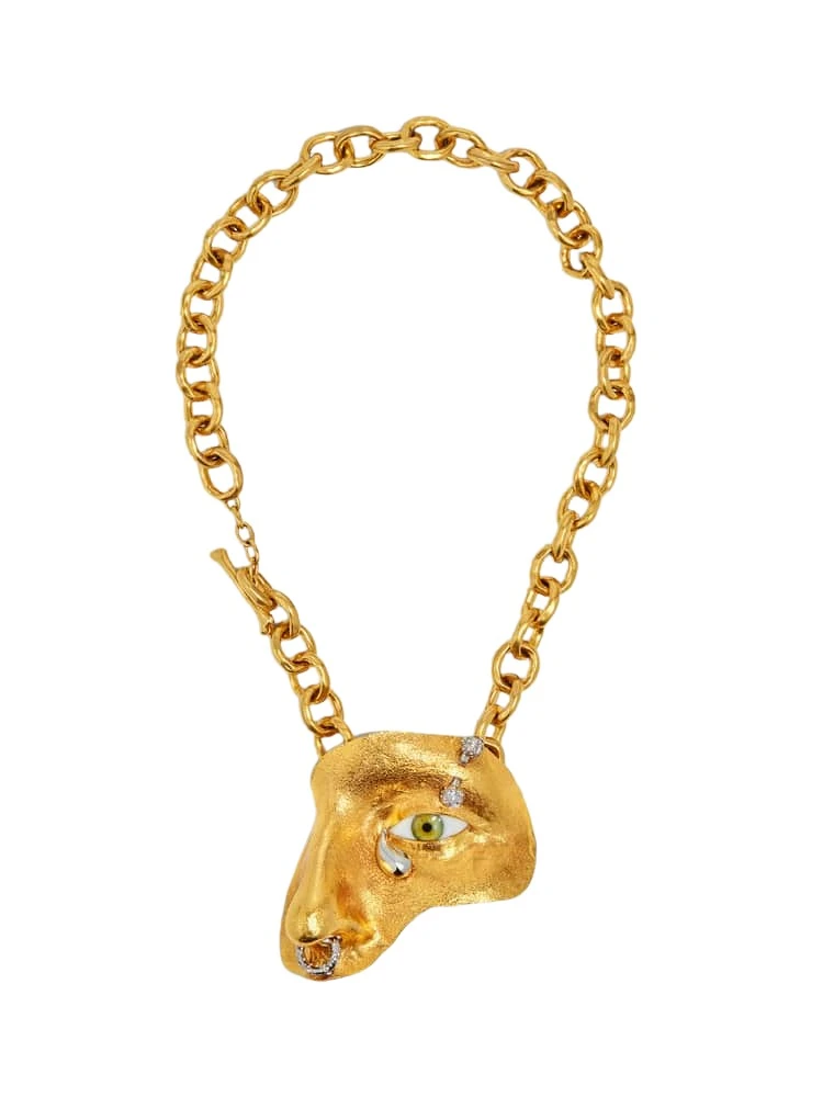 Schiaparelli Visage Necklace 223481 nobg Schiaparelli Visage Necklace 223481 nobg