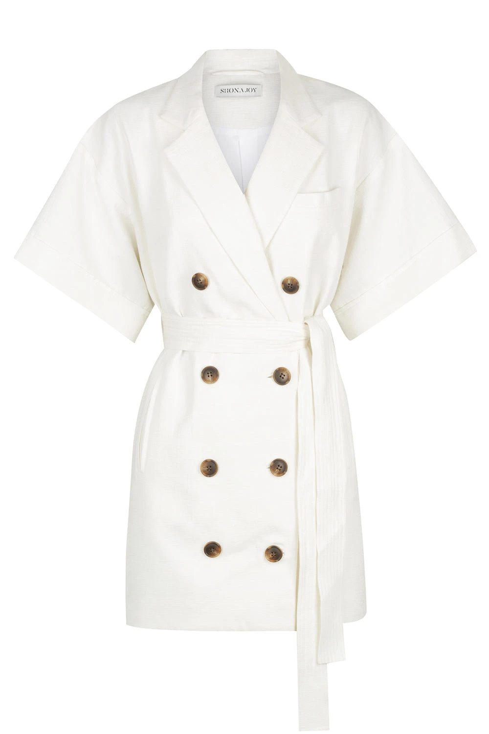 Shona-Joy-Akua-Short-Sleeve-Blazer-Dress-Coconut Shona Joy dress