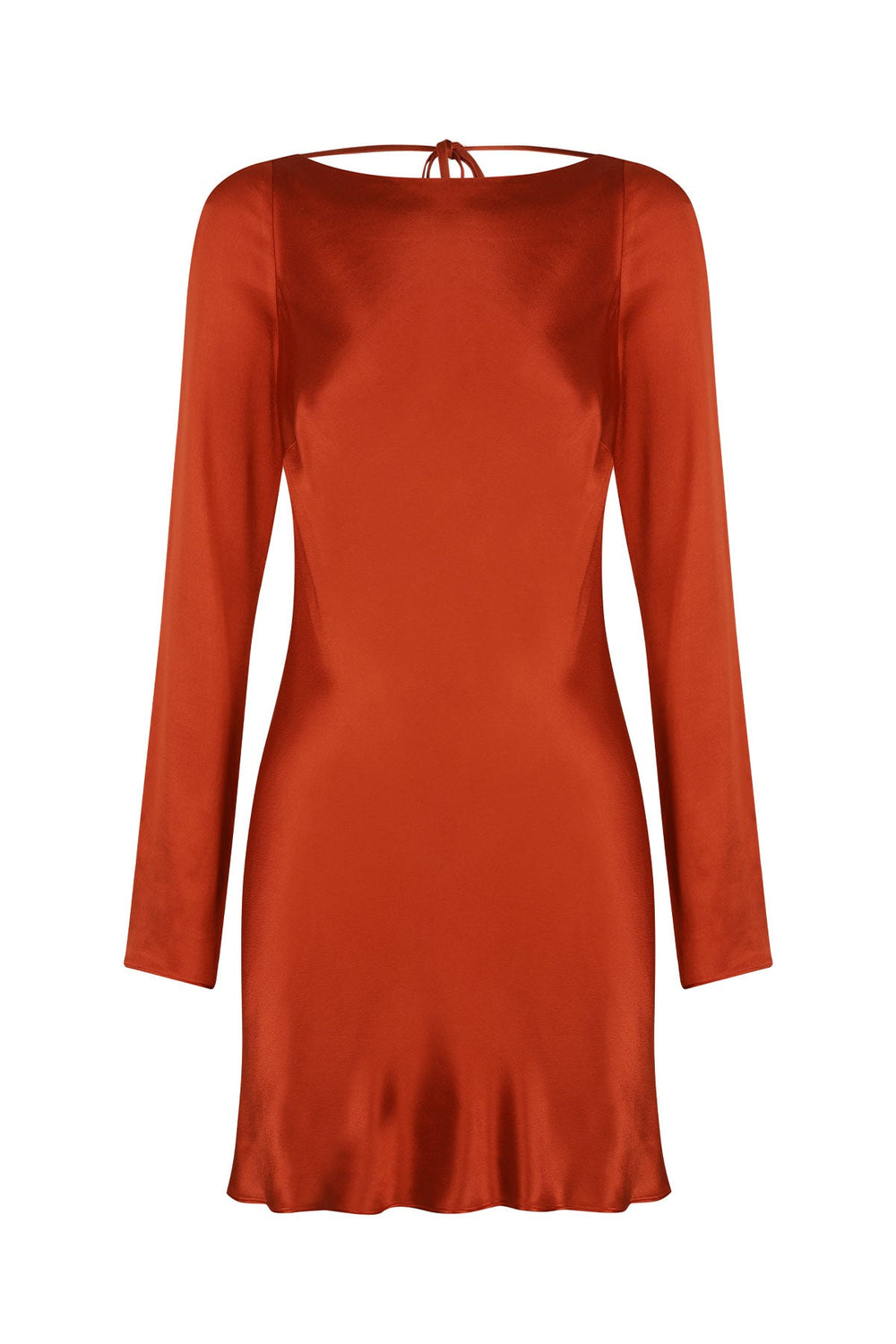 Shona Joy Angelica Long Sleeve Backless Mini Dress – Lipstick